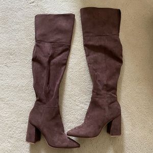 BRAND NEW W/ BOX: Charles By Charles David Over-the-knee Brown Microsuede Boots